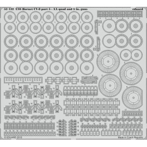 1/200 USS Hornet CV-8 part 5 - AA quad & 5in guns