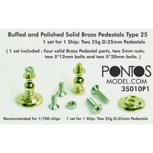 Solid Brass Pedestals 25mm