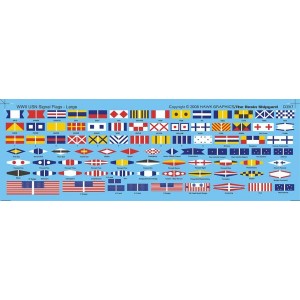 1/350 WWII USN Signal Flags - Large