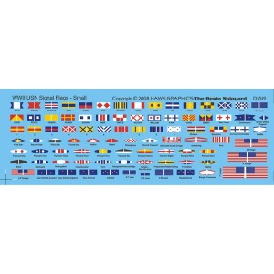 1/350 WWII USN Signal Flags - Small