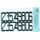 1/350 USN Carrier Deck Numbers - Black