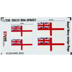 1/350 Royal Navy ensign flags