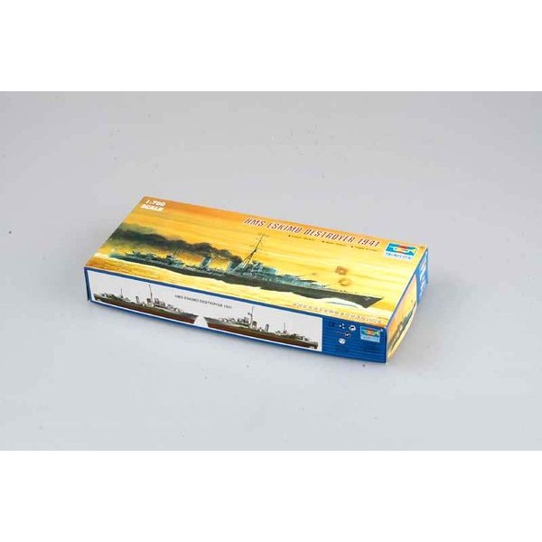 Modellino Nave Da Guerra Trumpeter 1:700 – HMS Eskimo (F75) Tribal Class Destroyer 1941, Kit Di Montaggio In Plastica