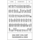 1/200 20th cent. civil ship passengers & crew