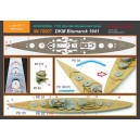 1/700 Battleship Bismarck Wooden Deck Set