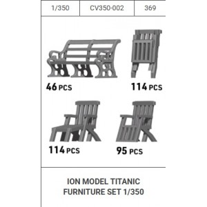1/350 Titanic Furniture Set