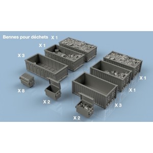 1/700 Assortment of Waste Skips