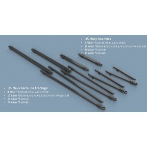 1/350 Assortment of US Navy tow bars