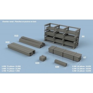1/700 Wooden Planks and Beams